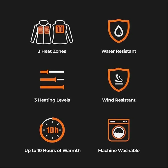 ORORO Women's Heated Jacket with Battery Pack and Detachable Hood Heating Jacket - Picture 5 of 13